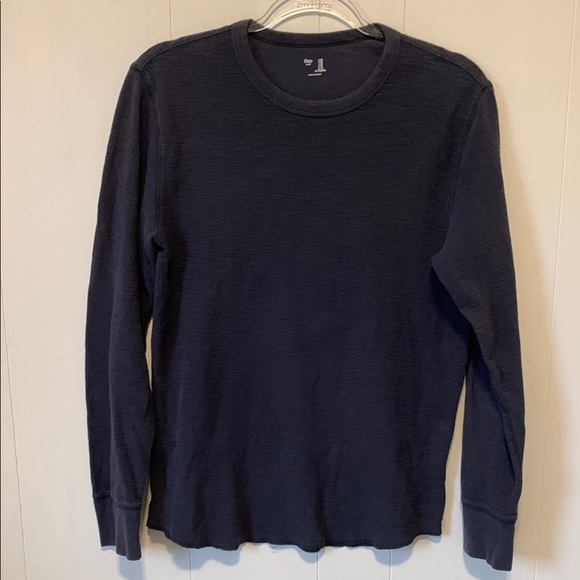 Gap Men's Navy Blue Long Sleeve Thermal Shirt. - Picture 1 of 5